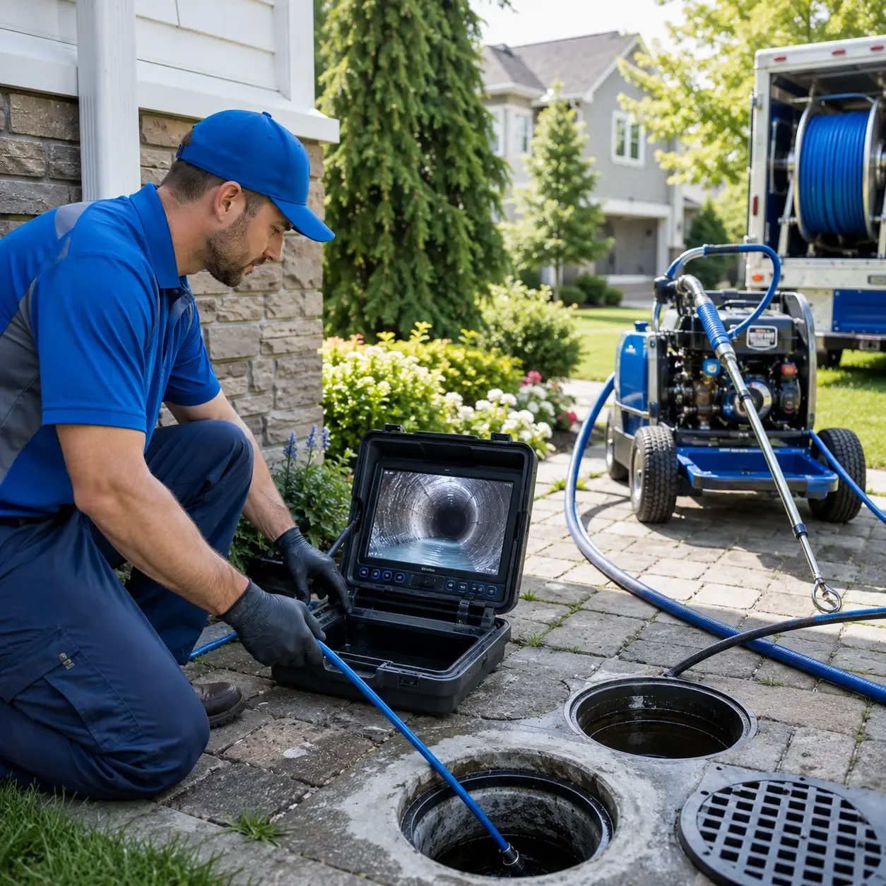 Outdoor drain cleaning professionals serving Greenwich, CT